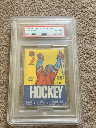 1985 Opc Hockey Wax Pack Psa 8 Possible Mario Lemieux Rc