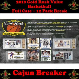 Los Angeles Lakers Full Case 12pack Live Break - 2019 Gold Rush Value Box