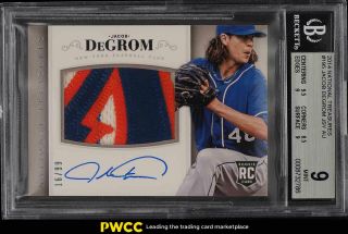 2014 National Treasures Jacob Degrom Rookie Rc Auto Patch /99 195 Bgs 9 (pwcc)