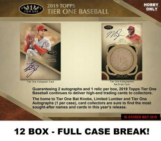 Boston Red Sox - 2019 Topps Tier One Baseball 12 Box Full Case Break