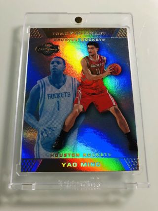 Yao Ming Tracy Mcgrady 2007 Topps Co - Signers Gold Refractors D 1/5 Jersey 1/1