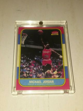 Michael Jordan Rookie Card 1986 - 1987 Fleer Chicago Bulls 57