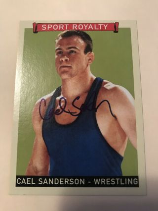 Cael Sanderson Signed Certified Autograph 2008 Upper Deck Goudey Card Wrestler