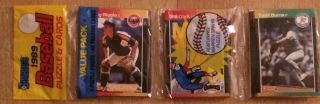 1989 Donruss Baseball Card Rack Pack Craig Biggio (rc) Rookie & Will Clark Mvp