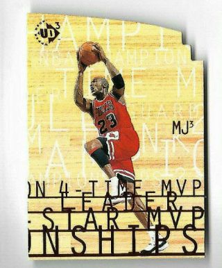 Michael Jordan 1997 Upper Deck Ud3 Mj3 Die Cut Chicago Bulls