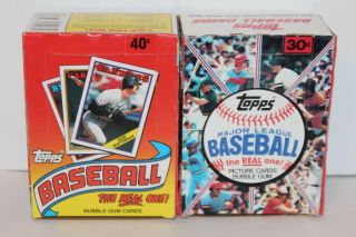 1981 1988 Topps Baseball Wax Pack Empty Store Display Boxes Set Both Boxes Good