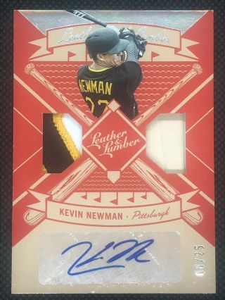Kevin Newman 2019 Panini Leather & Lumber - Dual Relic Auto 