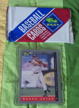 1993 Classic Best Derek Jeter Rookie Baseball Card Rc 91 Pack Fresh Yankees