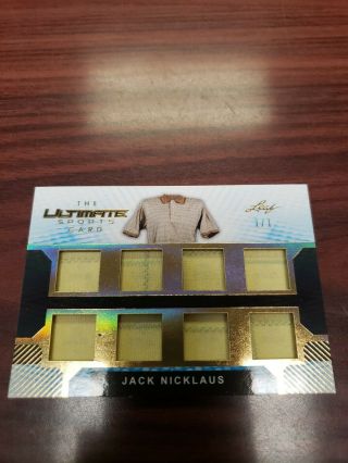 2019 Leaf Ultimate Sports 1/1 Jack Nicklaus 8 Piece Memorabilia Card