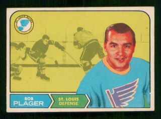 Bob Plager Rc 1968 - 69 O - Pee - Chee 68 - 69 No 112 Vg,  30807