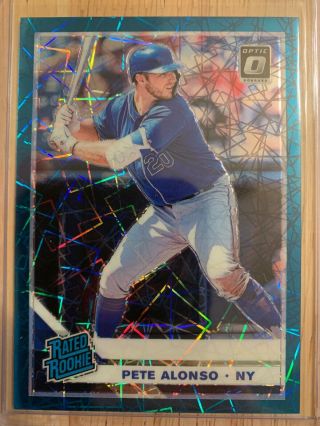 Pete Alonso 2019 Donruss Optic Rated Rookie Light Blue 22/35,  Mcneil 150th Mets