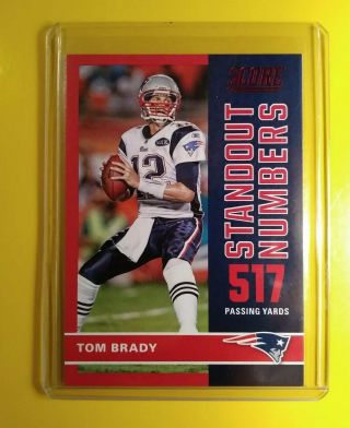 Red Parallel 2017 Score Tom Brady Standout Numbers Card 5 Very Rare & Sharp