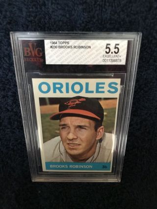 Brooks Robinson 1964 Topps 230 Graded Bgs 5.  5 Ex,  Baltimore Orioles