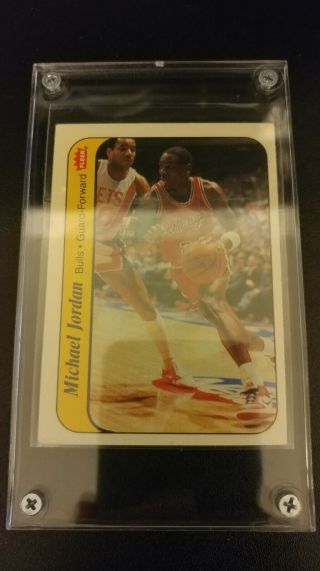 Michael Jordan 1986 - 1987 Fleer Sticker 8 Chicago Bulls Rc Rookie Hof Psa Ready