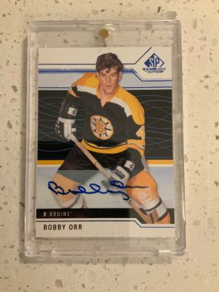 2019 - 19 Ud Sp Game Bobby Orr Autograph Blue Parallel Bruins Auto
