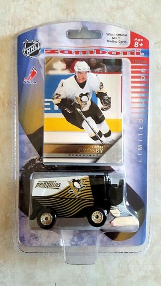Sidney Crosby Rookie Card Upper Deck Pittsburgh Penguins Diecast Zamboni