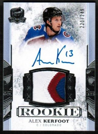 2017 18 Ud The Cup Alex Kerfoot Auto Patch Rookie Rc /249 3 Colors