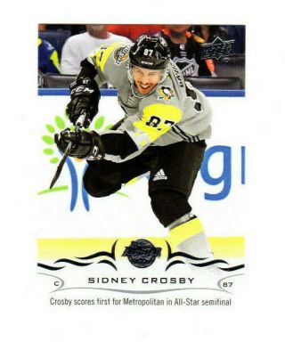 2018 - 19 Ud Sp Authentic Sidney Crosby Penguins All - Star Highlights Insert 1:45