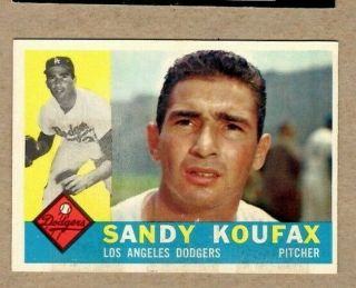 1960 Topps Sandy Koufax Los Angels Dodgers 343