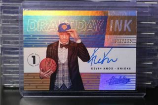 2018 - 19 Absolute Kevin Knox Draft Day Ink Rc Auto Autograph 027/125 Rw