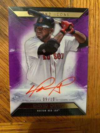 2019 Topps Diamond Icons David Ortiz Auto Red Ink Ssp 9/10 Red Sox 