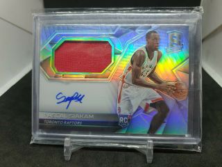 Pascal Siakam 2016 - 17 Spectra Rookie Patch Autograph Rpa (267/300) Rookie.