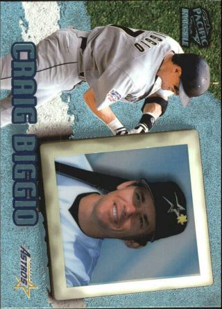 1998 Pacific Invincible Platinum Blue Astros Baseball Card 103 Craig Biggio