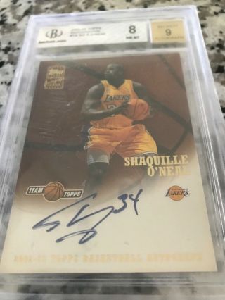 Shaquille O’neal Topps 2002 - 2003 Auto Los Angeles Lakers