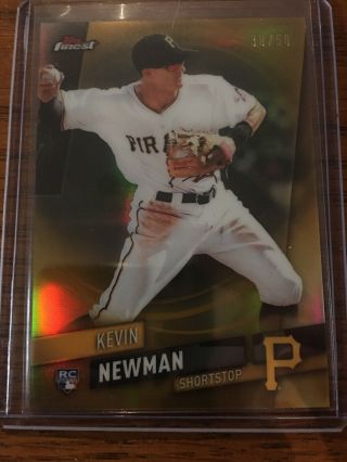 2019 Topps Finest Kevin Newman Gold Refractor /50 Rc Rookie Pirates Ssp