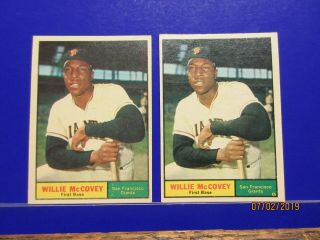 2 - 1961 - : - Topps 517 - : - Willie Mccovey - S.  F Giants Take A Look
