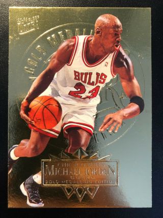 Michael Jordan 1995 - 96 Fleer Ultra Gold Medallion Edition Card 25 Very Good