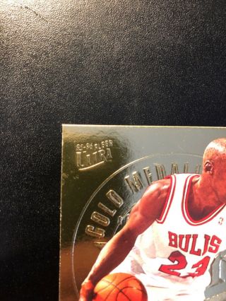 Michael Jordan 1995 - 96 Fleer Ultra Gold Medallion Edition Card 25 VERY GOOD 3
