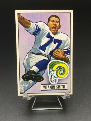 1951 Bowman Football Vitamin Smith Ex - Mt 41 Los Angeles Rams Set Break