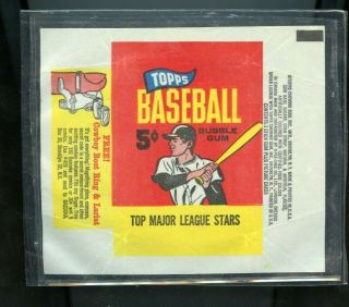 1965 Topps Baseball Wax Pack Wrapper 5 Cent Cowboy Boot Ring