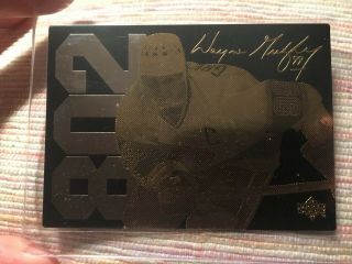 1994 Upper Deck Wayne Gretzky 24kt Gold Commemorative 802 Goal Card D /3,  500