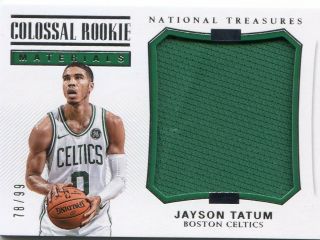 2017 - 18 Panini National Treasures Colossal Rookie Rc Jersey Jayson Tatum Celtics