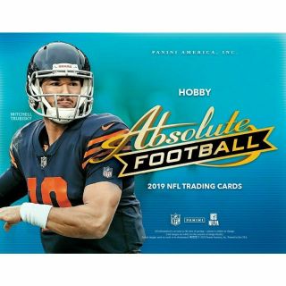 2019 Absolute Football Hobby Box (3 Packs/5 Cards: 3 Autos,  2 Mem)