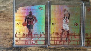 Michael Jordan 1997/98 UD3/MJ3,  3 - Card SP Die - Cut Set 2