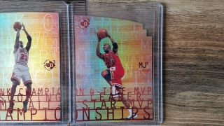 Michael Jordan 1997/98 UD3/MJ3,  3 - Card SP Die - Cut Set 4