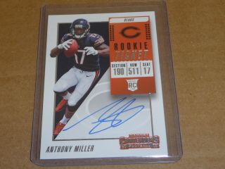 2018 Panini Contenders Anthony Miller Autograph/auto Rookie Ticket Bears A3503