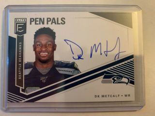 D.  K.  Dk Metcalf 2019 Elite Pen Pals Auto Autograph Rookie Seattle Seahawks