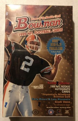 1999 Bowman Nfl Football Hobby Box Factory 24 Packs Rc In Every Pack Aut