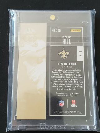 2017 PANINI CONTENDERS ROOKIE TICKET AUTO TAYSOM HILL 249 RC SP AUTOGRAPH 2