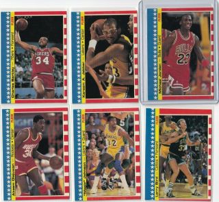 1987 - 88 Fleer Basketball Complete Set 1 - 11 Nm - Mt Jordan Bird Barkley Magic