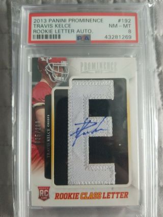 2013 Travis Kelce Rookie Auto Prominence Rookie Class Letter 25/200