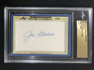 2018 Leaf History Of Baseball Joe Gordon Cut Signature Auto Autograph 3/3