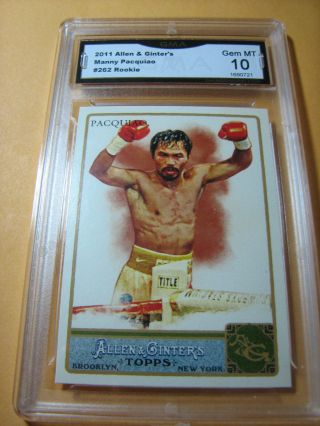 Manny Pacquiao World Champion Boxer 2011 Topps Allen & Ginter 