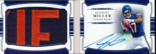 2018 National Treasures Anthony Miller Rc Rookie Letter Jersey Patch Auto 2/99