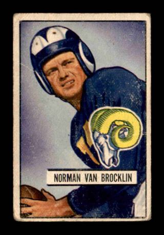 1951 Bowman 4 Norm Van Brocklin Rc G/vg X1710257