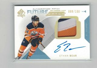 Ethan Bear Rc Ud Sp Authentic 2018 - 19 Auto Patch Future Watch /100